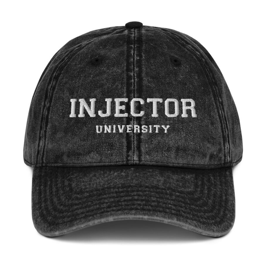 Injector University hat by Tox Shop™ front view