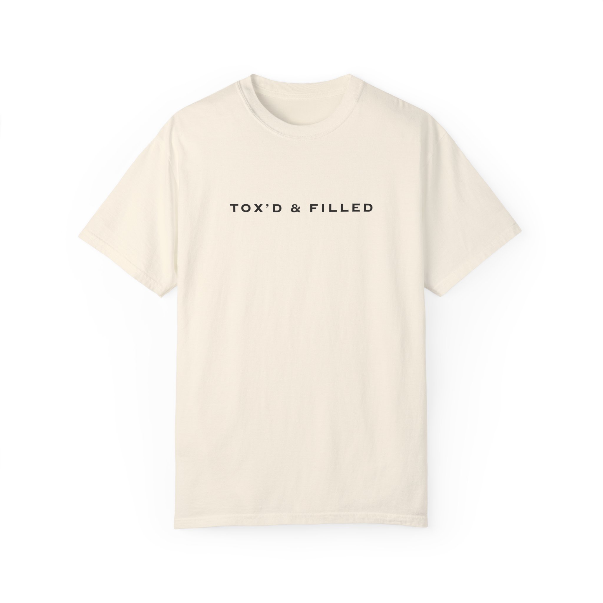 tox'd & filled t shirt in ivory